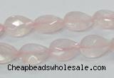 CRQ86 15.5 inches 10*14mm faceted teardrop natural rose quartz beads