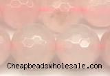 CRQ878 15 inches 12mm faceted round rose quartz beads