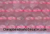 CRQ890 15 inches 4mm round Madagascar rose quartz beads