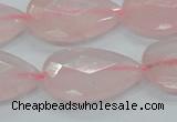 CRQ90 15.5 inches 20*30mm faceted teardrop natural rose quartz beads