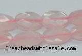 CRQ91 15.5 inches 13*18mm faceted oval natural rose quartz beads