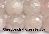 CRQ912 15 inches 10mm faceted round AB-color rose quartz beads