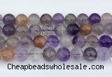 CRU1015 15.5 inches 12mm round mixed rutilated quartz beads