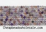 CRU1017 15.5 inches 4mm round mixed rutilated quartz beads