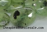 CRU116 15.5 inches 22*30mm faceted oval green rutilated quartz beads