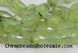 CRU124 15.5 inches 8*12mm faceted teardrop green rutilated quartz beads