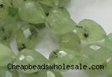 CRU125 15.5 inches 11*16mm faceted teardrop green rutilated quartz beads