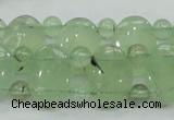 CRU135 13*18mm oval & round double drilled green rutilated quartz beads