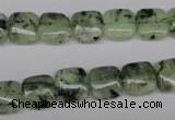 CRU195 15.5 inches 10*10mm square green rutilated quartz beads