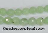 CRU202 15.5 inches 10mm faceted round green rutilated quartz beads