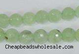 CRU203 15.5 inches 12mm faceted round green rutilated quartz beads