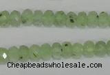 CRU206 15.5 inches 5*8mm faceted rondelle green rutilated quartz beads