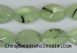 CRU207 15.5 inches 13*18mm faceted oval green rutilated quartz beads