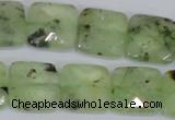 CRU213 15 inches 16*16mm faceted square green rutilated quartz beads