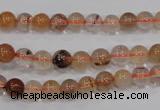 CRU452 15.5 inches 6mm round Multicolor rutilated quartz beads