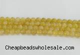 CRU660 15.5 inches 8mm round golden rutilated quartz beads