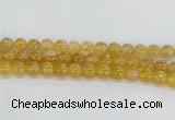 CRU661 15.5 inches 10mm round golden rutilated quartz beads