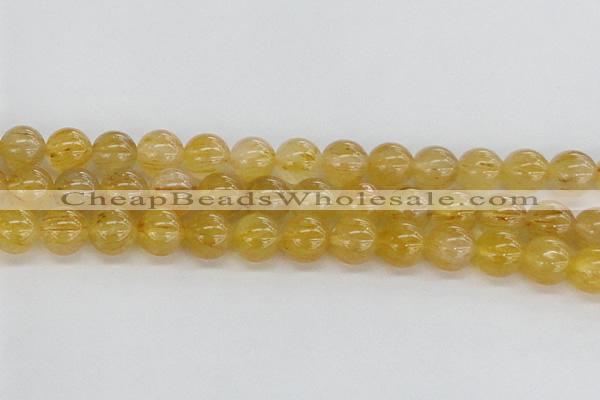 CRU661 15.5 inches 10mm round golden rutilated quartz beads