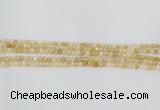 CRU665 15.5 inches 3mm faceted round golden rutilated quartz beads