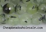 CRU804 15.5 inches 12mm faceted round prehnite gemstone beads