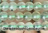 CRU810 15.5 inches 4mm round green rutilated quartz beads