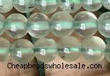 CRU811 15.5 inches 6mm round green rutilated quartz beads