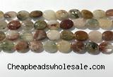 CRU921 15.5 inches 10*14mm oval mixed rutilated quartz beads wholesale