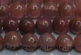 CRZ1000 15.5 inches 6mm - 6.5mm round A- grade natural ruby beads