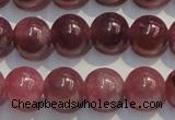 CRZ1005 15.5 inches 6mm - 6.5mm round A+ grade natural ruby beads