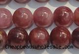 CRZ1006 15.5 inches 7mm - 7.5mm round A+ grade natural ruby beads