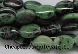 CRZ11 15.5 inches 10*14mm oval ruby zoisite gemstone beads wholesale