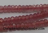 CRZ1100 15.5 inches 2*4mm faceted rondelle AAA+ grade ruby beads