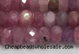 CRZ1150 15.5 inches 3*5mm faceted rondelle natural ruby beads