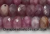 CRZ1152 15.5 inches 4*6.8mm faceted rondelle natural ruby beads