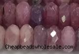 CRZ1154 15.5 inches 5*9mm faceted rondelle natural ruby beads