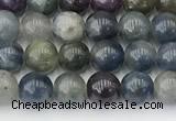 CRZ1161 15.5 inches 6mm round ruby sapphire gemstone beads