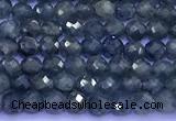 CRZ1172 15 inches 3.5mm faceted round sapphire beads