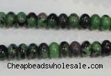 CRZ460 15.5 inches 5*8mm rondelle ruby zoisite gemstone beads