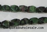 CRZ465 15.5 inches 7*10mm faceted nuggets ruby zoisite gemstone beads