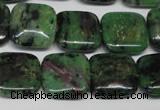 CRZ47 15.5 inches 18*18mm square ruby zoisite gemstone beads