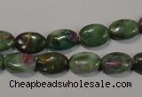 CRZ612 15.5 inches 8*12mm oval New ruby zoisite gemstone beads