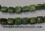 CRZ630 15.5 inches 8*8mm square New ruby zoisite gemstone beads