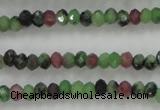 CRZ700 15 inches 2*3mm faceted rondelle ruby zoisite gemstone beads