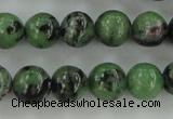 CRZ722 15.5 inches 8mm round ruby zoisite gemstone beads