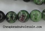 CRZ723 15.5 inches 10mm round ruby zoisite gemstone beads