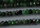 CRZ751 15.5 inches 2.5*4mm faceted rondelle ruby zoisite beads