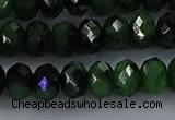 CRZ754 15.5 inches 5*8mm faceted rondelle ruby zoisite beads