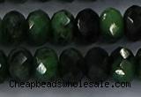 CRZ755 15.5 inches 6*10mm faceted rondelle ruby zoisite beads