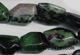 CRZ77 15.5 inches 15*20mm freeform ruby zoisite gemstone beads