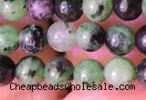 CRZ770 15.5 inches 4mm round ruby zoisite beads wholesale